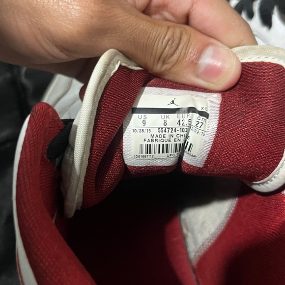 Jordan 1 Retro Mid White Gym Red Black - Picture 4 of 7